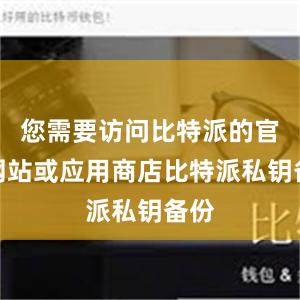 您需要访问比特派的官方网站或应用商店比特派私钥备份